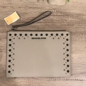 Michael Kors Studded Leather Clutch